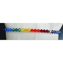 925 Sterling Silver Sundancer Company Rainbow Bracelet With Cross Charm Sky - $34.75
