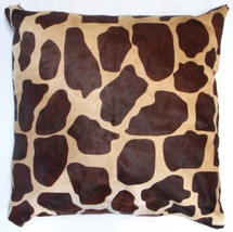 New Giraffe Printed Cowhide Pillow Case 30x30inches printed cowhide pillow # 102 - £111.12 GBP