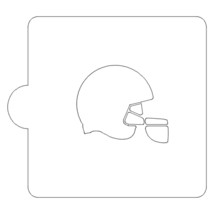 Football Helmet Sports Stencil for Cookies or Cakes USA Made LS821 - $73.47 MXN