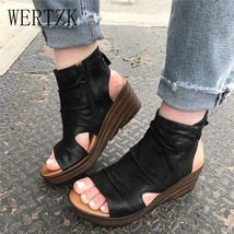 Shoes Women&#39;s Summer Casual Fashion New High-top Increased Slope Heel Sandals So - £27.87 GBP