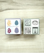 Hero Arts Fanciful Eggs &amp; French Postage, wood/rubber stamp sets, paper ... - $14.60