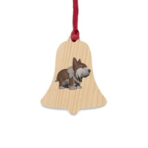 Brown Dog Wooden Christmas Ornaments - £12.78 GBP