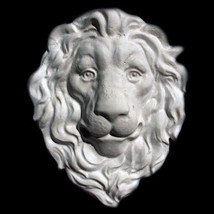 Lion Head wall sculpture plaque backsplash (white finish) - $28.71
