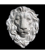 Lion Head wall sculpture plaque backsplash (white finish) - £22.59 GBP