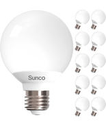 Sunco 10 Pack Vanity Globe Light Bulbs G25 LED for Bathroom Mirror 5000K... - £28.76 GBP