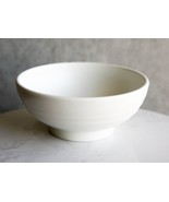 Pack Of 6 Contemporary Ridged 7.5&quot;D Matte White Melamine Salad Pasta Sou... - $105.29 CAD