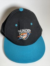 Oklahoma City Thunder Hat Cap Basketball NBA Black And Teal SnapBack - £7.17 GBP