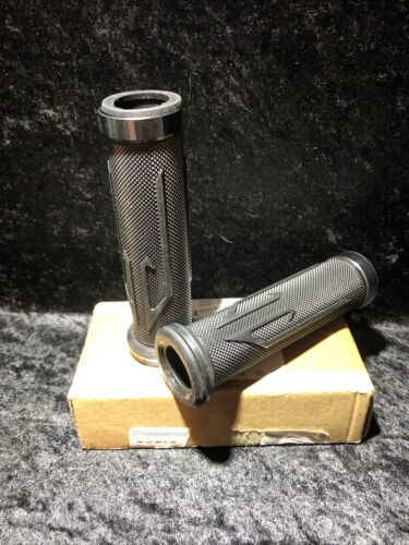 Black Motorcycle Hand Grips Rubber Gel 7/8&quot; For Honda Suzuki Kawasaki Ya... - $4.94