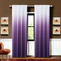 Set of Two 84&quot;  Purple Ombre Window Curtain Panels - $3,626.88 MXN
