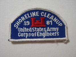 Shoreline Cl EAN Up 1981 U.S. Army Corps Of Engineers Patch Full Color KY21-1 - $4.85