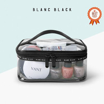 [BLAN BLACK] Square Transparent Pouch M [Black] Cosmetic Travel Pouch - £31.27 GBP