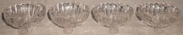 Set (4) Vintage Tri Footed Shell Shape Individual Glass Ashtrays - £23.73 GBP