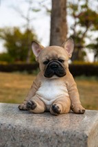 Sitting Sleepy French Bulldog Puppy Statue-Our Exclusive-Garden Statue, Garden D - £31.96 GBP