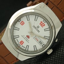 Classic Ricoh R31 Automatic Japan Mens Old White Dial Watch a425003-2 - £16.65 GBP