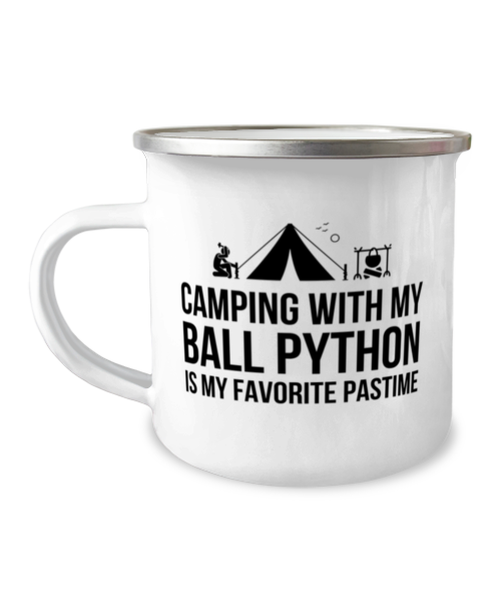 Ball Python Camping Mug, Funny Ball Python Camper Mug, Stainless Steel Reptile  - £14.18 GBP