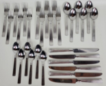 30 Pc Reed &amp; Barton Crescendo II Stainless Flatware 6 Place Settings - $59.40