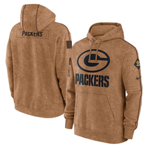 Pullover Hoodie Men&#39;s Green Bay Packers 2023 Salute to Service Brown Col... - £45.01 GBP