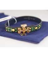 Tory Burch Roxanne Jeweled Floral Painted Leather Wrap Bracelet NWT - £110.66 GBP