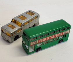 Vtg Matchbox Series No 74 Green Daimler Bus Esso &amp; Greyhound Bus Lot Lesney - £11.72 GBP