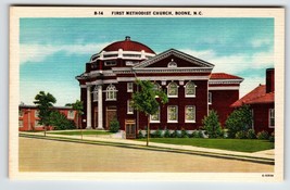 First Methodist Church Building Boone North Carolina Linen Postcard Unus... - $10.93