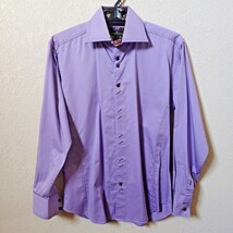 Bertigo | Men's Purple Long sleeve Button down Casual Shirt image 3