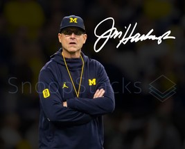 Jim Harbaugh Signed 8x10 Glossy Photo Autograph RP Signature Print Poster Wall A - £13.10 GBP