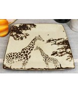 Pack Of 2 Safari Grasslands Giraffe Mother And Calf Appetizer Salad Plat... - €26,00 EUR