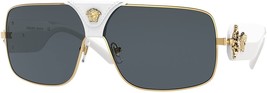 Versace Sunglasses VE2207Q 134187 38mm Gold/White / Grey Lens - $2,779.28 MXN