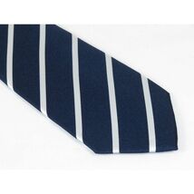 Men's Woven Tie Hankie Set J.Valintin Private Collection R82 Navy White Stripe image 2