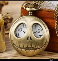 Pocket Watch Pendant Night Before Christmas Jack Face  - £6.94 GBP