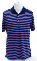 Adidas Golf Blue Stripe Short Sleeve Polo Shirt Men&#39;s NWT - £47.95 GBP