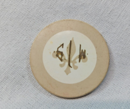 Vintage S W Unidentified Gambling Club Poker Chip Club Token Engraved - $3.95