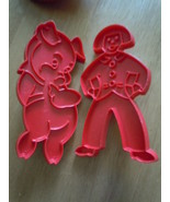 Vintage 1970&#39;s Tupperware Red Plastic Gingerbread Boy &amp; Little Pig Cooki... - $188.77 MXN