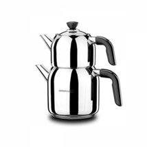 Korkmaz 18/10 Cr-Ni Stainless Steel A079-01 Kappa Mega Tea Pot Set, 4.3 L - £63.07 GBP