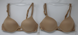 Le Mystere 2215 Gigi Push-Up Underwire Bra Natural 34A NWT Lot of 2 - £58.02 GBP
