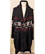 Lauren Ralph Lauren Winter Belted Cardigan Coat Black Wool Blend - £78.44 GBP