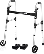 FSA/HSA Eligible Folding Walker with 2 Skis and 5&quot; Wheels, Lightweight W... - $1,653.85 MXN