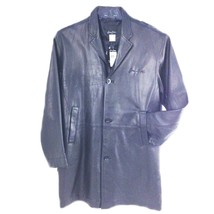Sean John Men Leather 3/4 Long Coat, SJ-L03595 Black - £411.11 GBP
