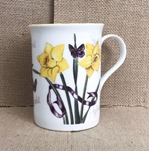 Laura Ashley Daffodil Mug Cup Bone China Yellow Floral Drinkware Made In... - $11.88