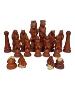 15x RARE Vintage Reynard the Fox Ruddy Resin Chess Set Figures HTF Rabbi... - £70.13 GBP