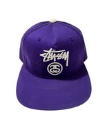 Vtg Stussy Headgear Hat Cap Adjustable Snapback Purple SS Logo Embroider... - $59.00
