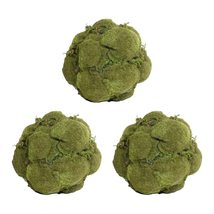 FantasticDecor Lot of 3 Artificial Decorative Moss Ball D6.5 - $33.16