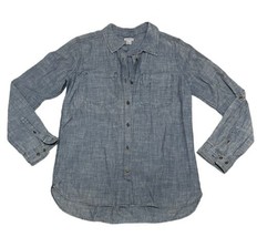 Carhartt Women’s  Button Up Long Sleeve Shirt Size Medium Linen Look (8/... - £16.76 GBP