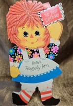 Vintage 1970&#39;s Raggedy Ann Birthday Card by Hallmark Cards Bobs-Merrill ... - $14.67