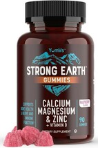 YumVs Strong Earth Calcium Magnesium Zinc + Vitamin D Raspberry Gummies ... - $11.26 CAD