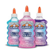 Elmer&#39;s Glitter Liquid Glue, Blue, Pink, Purple 3 Count - £15.72 GBP