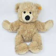 16" Authentic Steiff Happy # 013607 Tan Teddy Bear Baby Stuffed Animal Plush Toy - $94.05