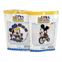 VINTAGE DISNEY BABIES COUNTED CROSS STITCH KIT BABY MICKEY MOUSE NOS NEW - $23.75