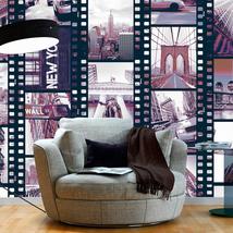 Repeating Wallpaper Roll - Ny - Urban Collage - 32.8&#39;L x 19.7&quot;W - £51.95 GBP+
