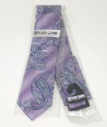 Stacy Adams Purple Paisley Tie With Matching Hanky NEW - €21,04 EUR